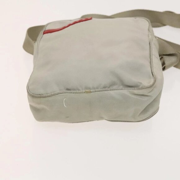 PRADA Sports Shoulder Bag Nylon 2Set Red Beige Silver Auth ti3215 - Picture 12 of 16